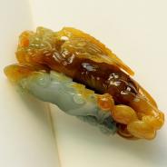 (超值推荐)糯冰种晴水黄翡缅甸翡翠辟邪手玩件