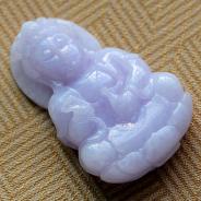 细糯种紫罗兰缅甸翡翠观音挂件