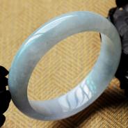 冰种淡紫罗兰缅甸翡翠手镯（58.2mm）