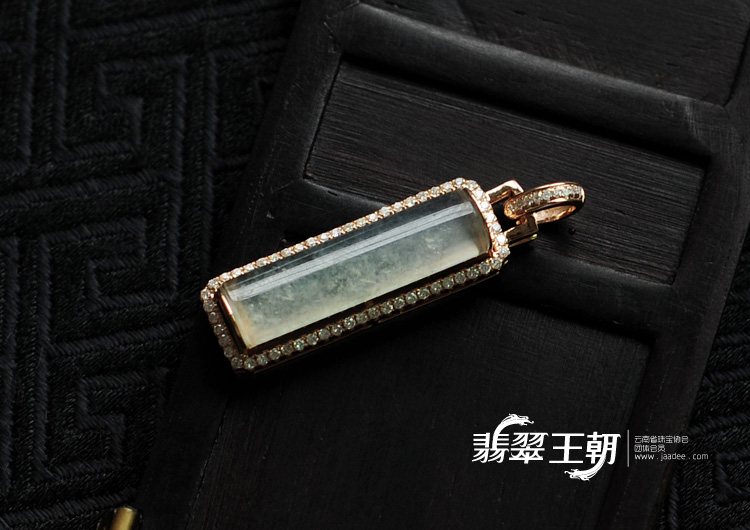 (超值推荐)玻璃种缅甸翡翠镶玫瑰金