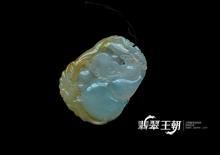 冰种晴水黄翡缅甸翡翠福禄寿挂件