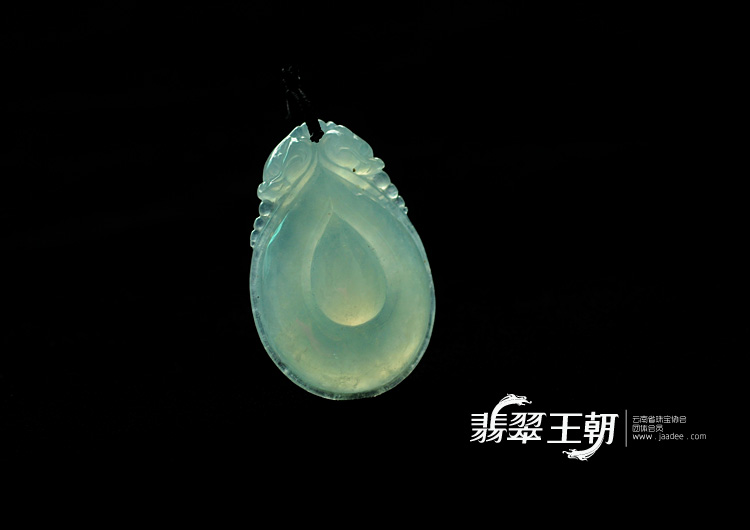 冰种晴水缅甸翡翠福在眼前挂件