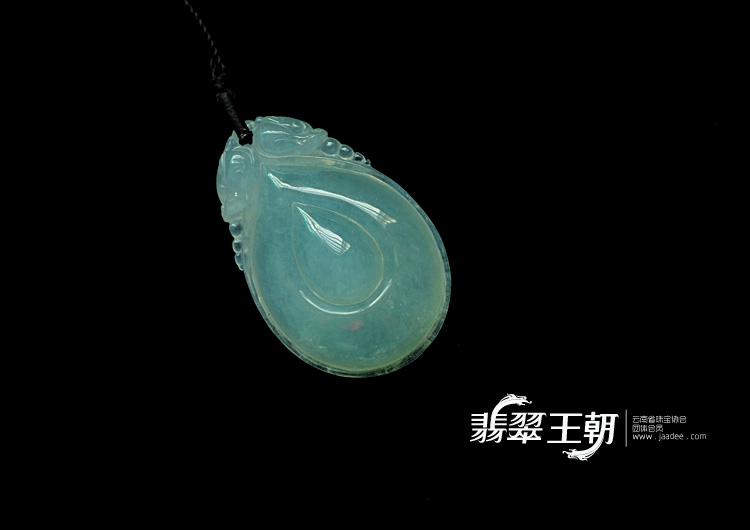 冰种晴水缅甸翡翠福在眼前挂件