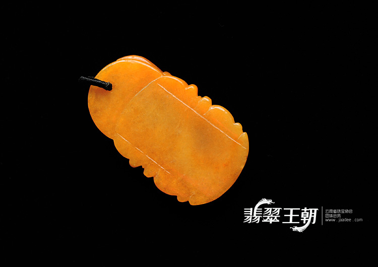 细糯种黄翡缅甸翡翠关公挂件