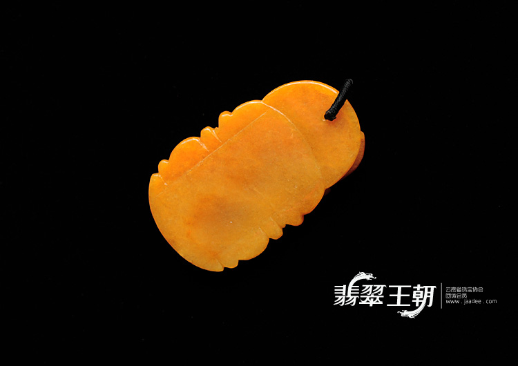 细糯种黄翡缅甸翡翠关公挂件
