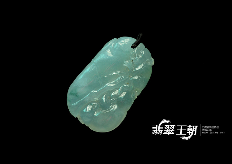 冰种晴水飘花缅甸翡翠节节高挂件