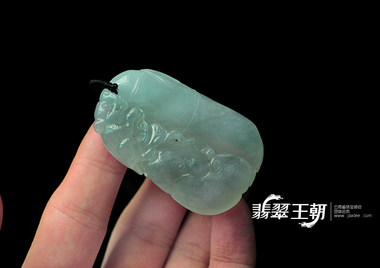 冰种晴水飘花缅甸翡翠节节高挂件