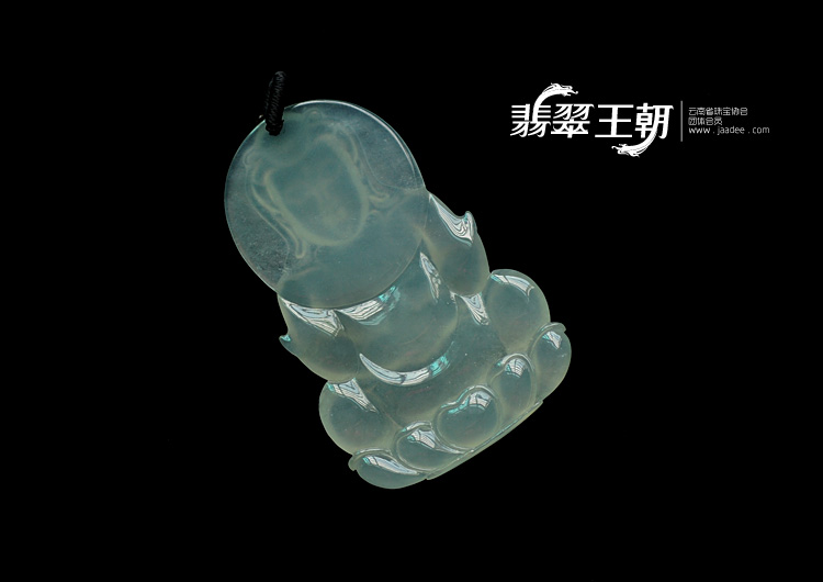 冰种晴水缅甸翡翠观音挂件