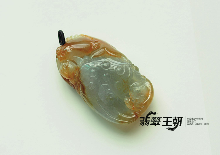 冰种黄翡缅甸翡翠金玉满堂挂件