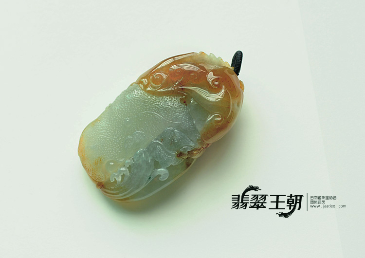 冰种黄翡缅甸翡翠金玉满堂挂件