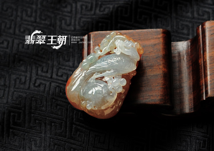 冰种红翡缅甸翡翠锦上添花挂件