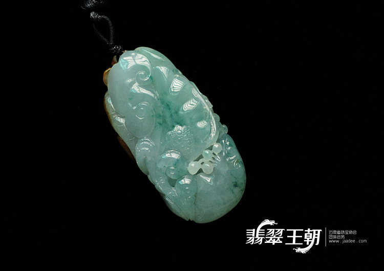 冰种黄翡飘花缅甸翡翠鸟语花香挂件