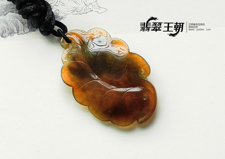 冰种晴水黄翡缅甸翡翠凤凰挂件