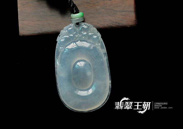 冰种缅甸翡翠福在眼前挂件