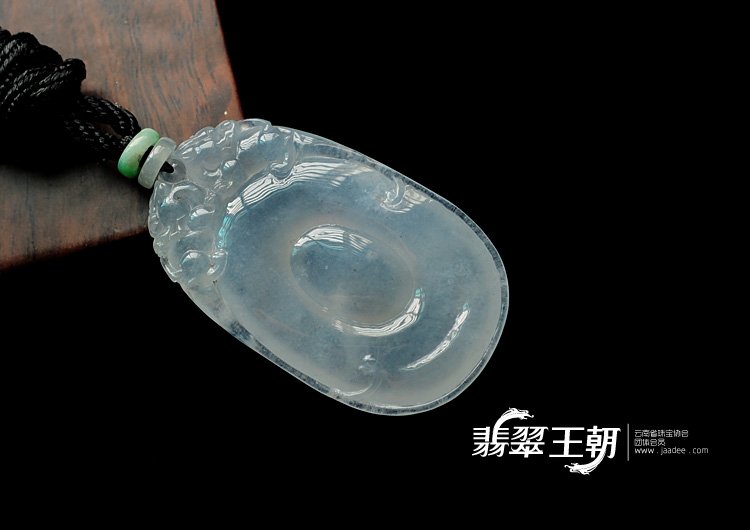 冰种缅甸翡翠福在眼前挂件
