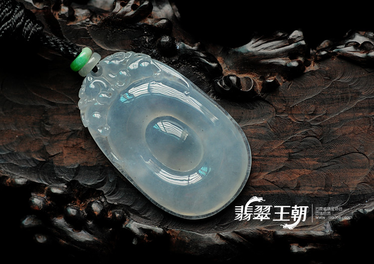 冰种缅甸翡翠福在眼前挂件