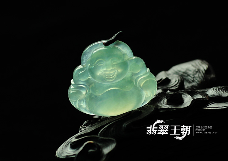 冰玻种晴水缅甸翡翠玉佛挂件