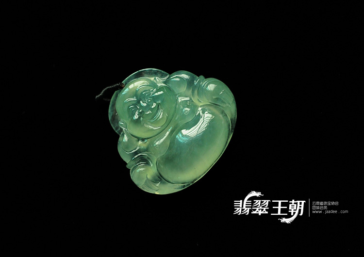 冰玻种晴水缅甸翡翠玉佛挂件
