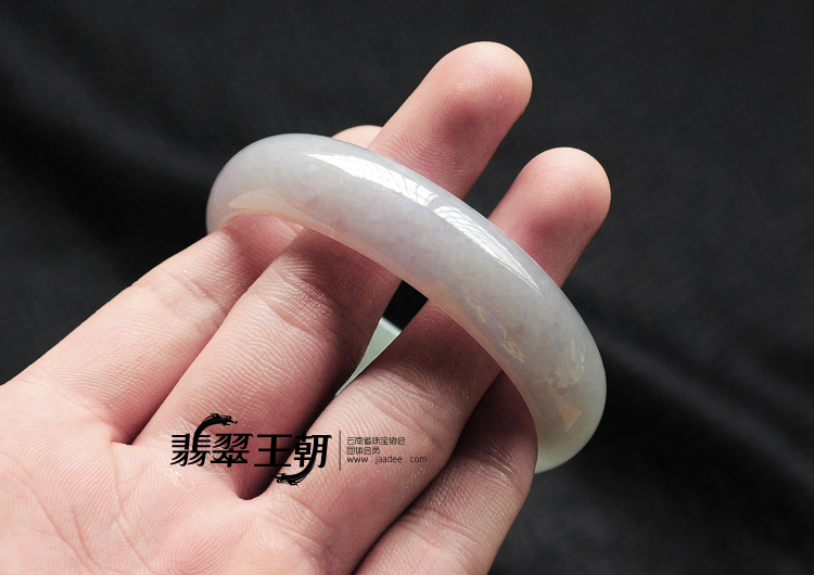 糯冰种晴水紫罗兰缅甸翡翠贵妃镯(55.5-50.8)