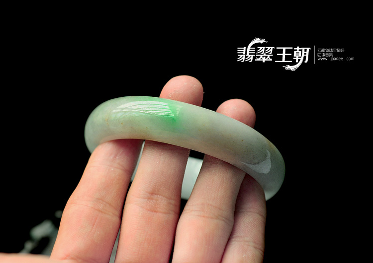 糯冰种紫罗兰飘翠缅甸翡翠手镯(57.4)