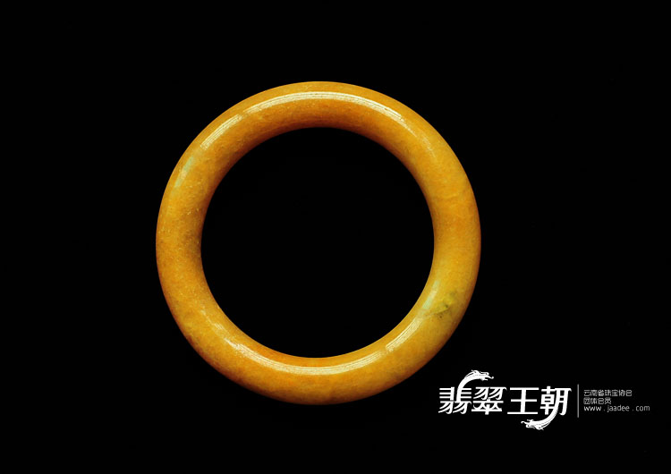 细糯种黄翡缅甸翡翠手镯(53.1)