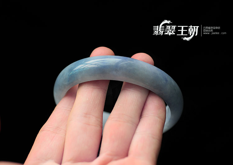 糯冰种紫罗兰缅甸翡翠手镯(57.9)