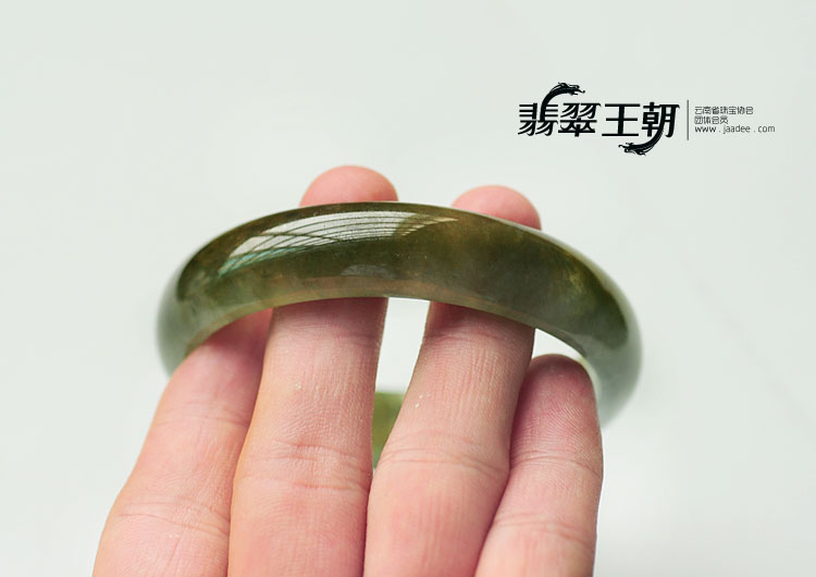 冰种黄翡缅甸翡翠手镯(57.4)