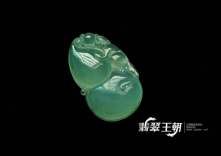 冰种晴水缅甸翡翠福禄寿挂件