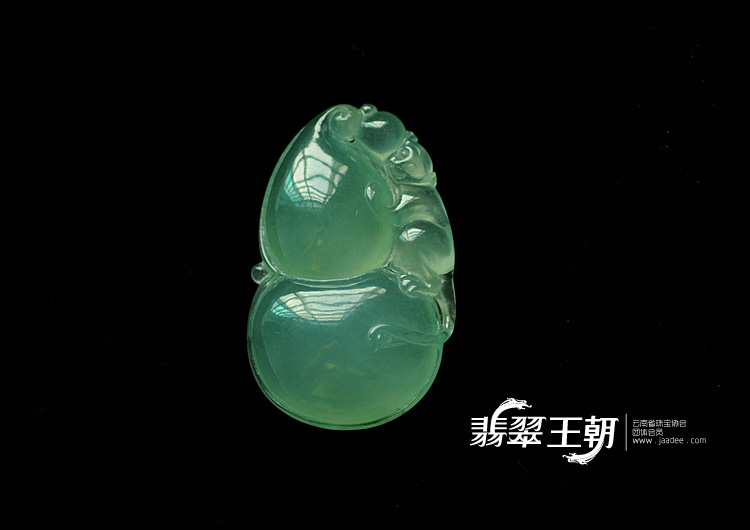 冰种晴水缅甸翡翠福禄寿挂件