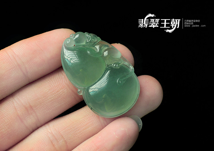 冰种晴水缅甸翡翠福禄寿挂件