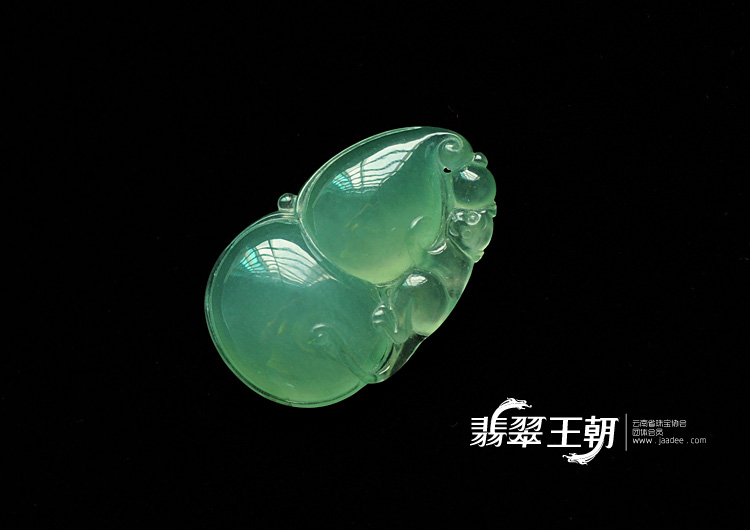 冰种晴水缅甸翡翠福禄寿挂件