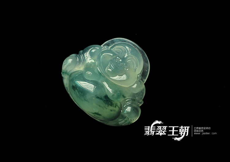冰种飘花缅甸翡翠玉佛挂件