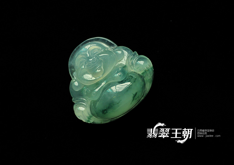 冰种飘花缅甸翡翠玉佛挂件