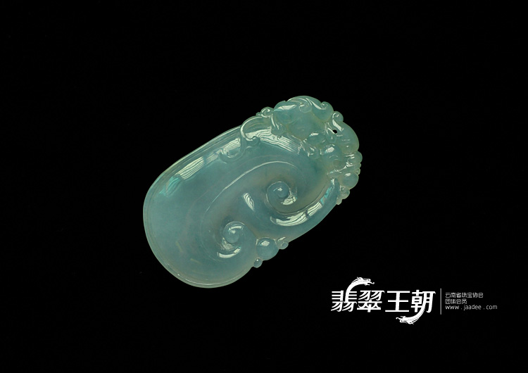 冰种紫罗兰飘花缅甸翡翠如意寿挂件