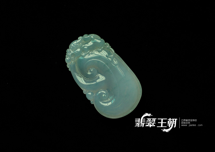 冰种紫罗兰飘花缅甸翡翠如意寿挂件