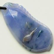 糯冰种紫罗兰飘花缅甸翡翠福瓜挂件