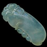 冰种晴水缅甸翡翠福瓜挂件