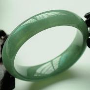冰种油青缅甸翡翠手镯(57mm)