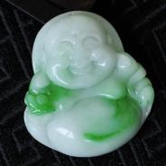 糯冰种飘翠缅甸翡翠玉佛挂件