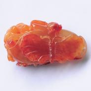 糯冰种红翡缅甸翡翠蝴蝶玉兰花挂件