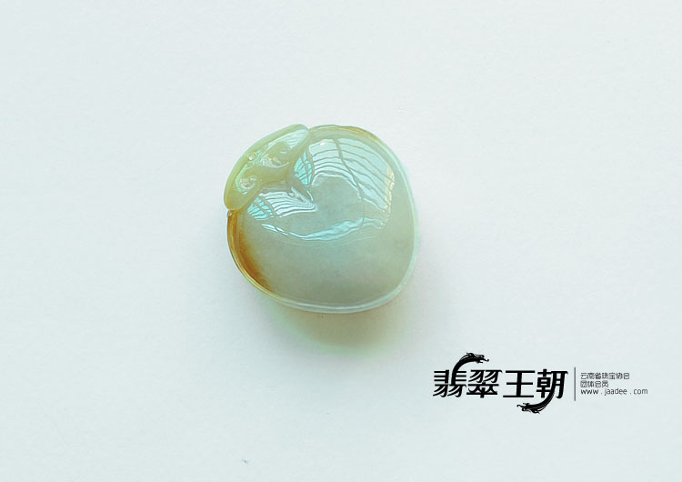 糯冰种黄翡缅甸翡翠“福在心中”挂件