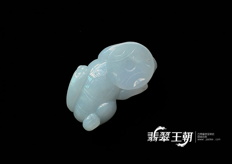 糯冰种紫罗兰缅甸翡翠貔貅挂件