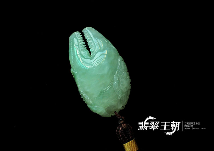 冰种飘花缅甸翡翠一斩天下挂件