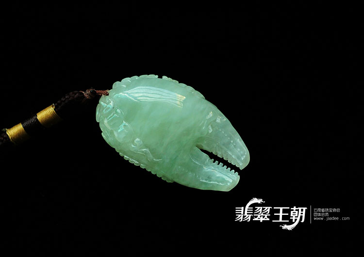 冰种飘花缅甸翡翠一斩天下挂件