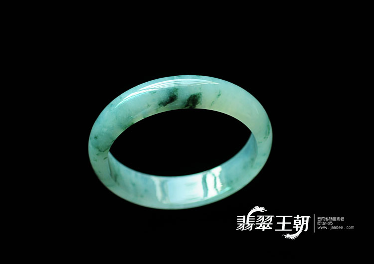 冰种飘花缅甸翡翠手镯(55.9)