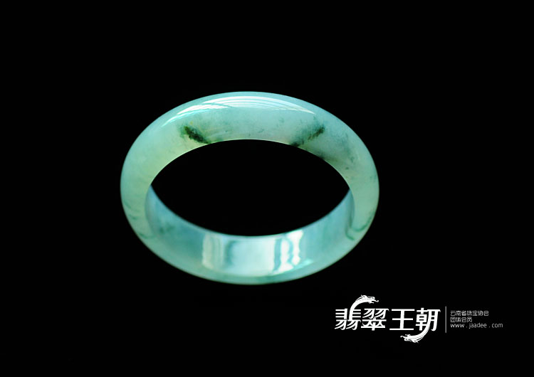 冰种飘花缅甸翡翠手镯(52.9)