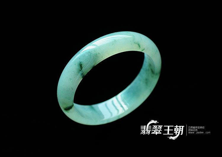 冰种飘花缅甸翡翠手镯(52.9)