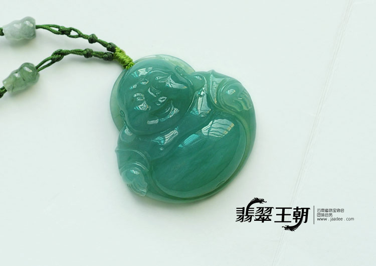 冰种晴水缅甸翡翠玉佛挂件