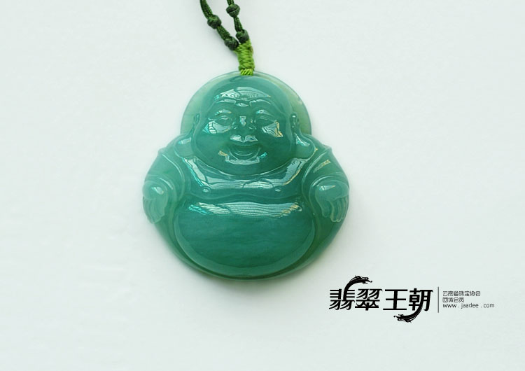 冰种晴水缅甸翡翠玉佛挂件