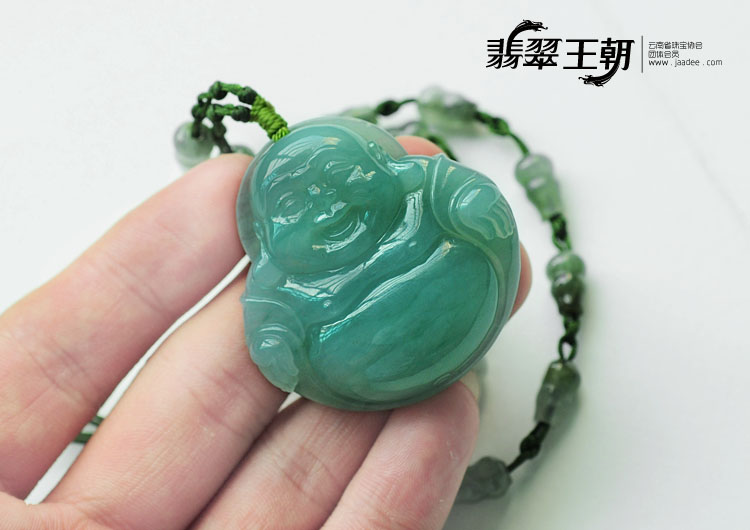 冰种晴水缅甸翡翠玉佛挂件
